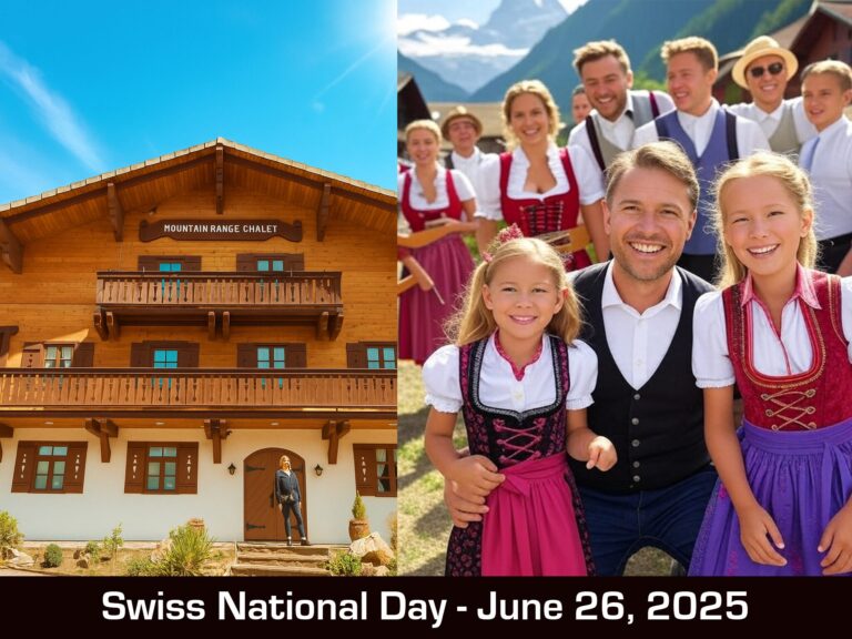Mountain Range Flyer for Swiss National Day