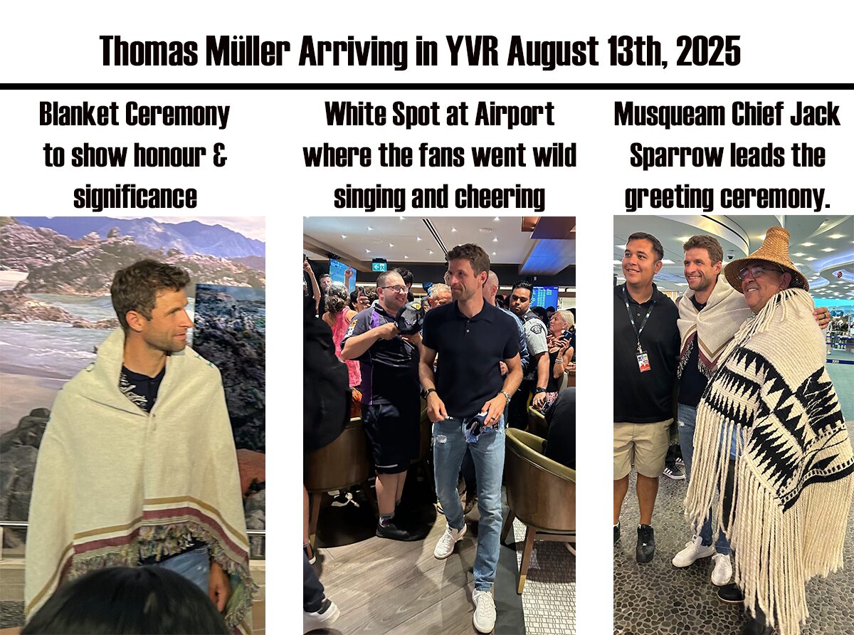 Thomas arrives in YVR and is greeted by an enthusiastic crowd!
