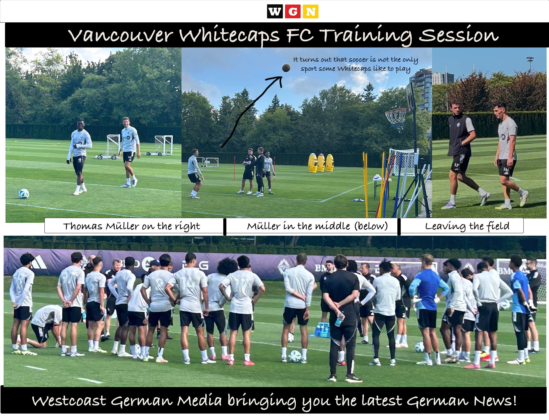 Westcoast German Media attended a training session with the Whitecaps