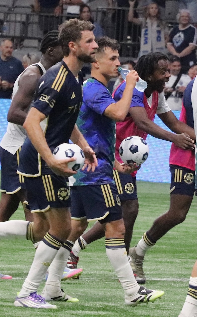 After a great game, time to hit the shower.