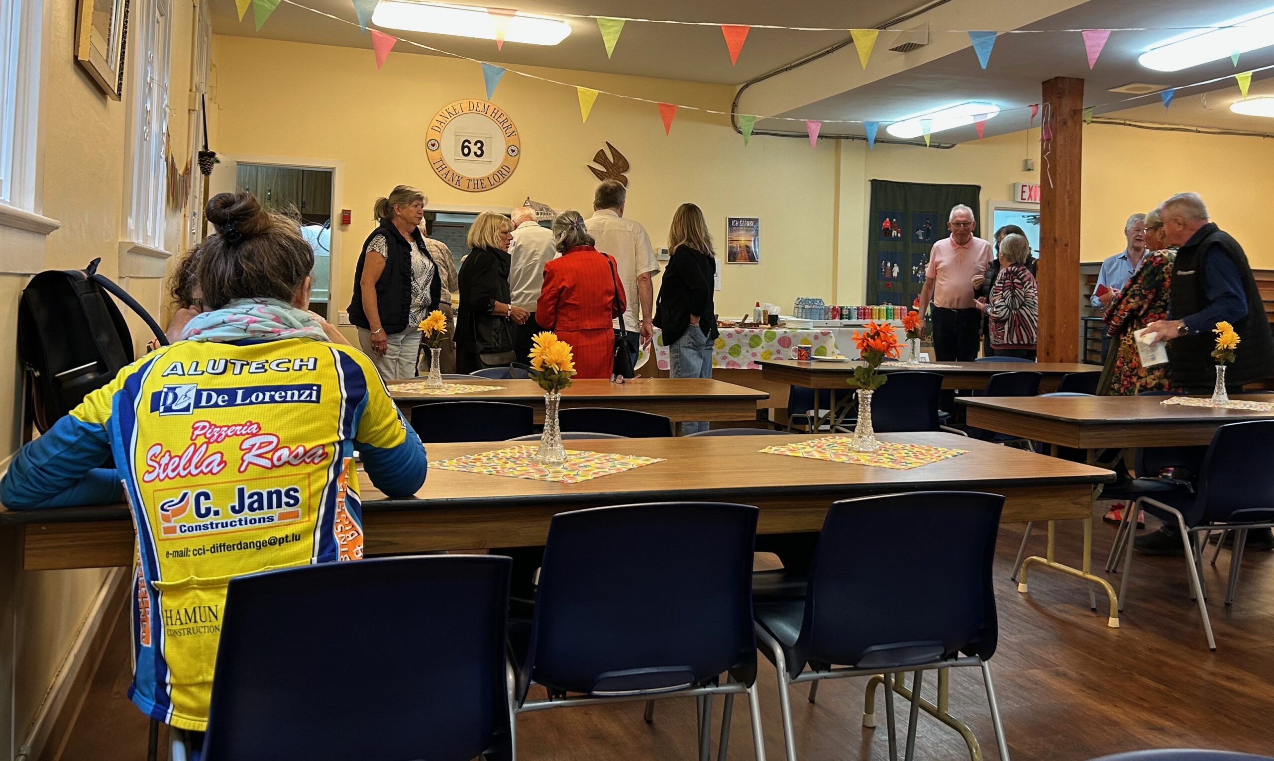 Inside the big hall of the church.