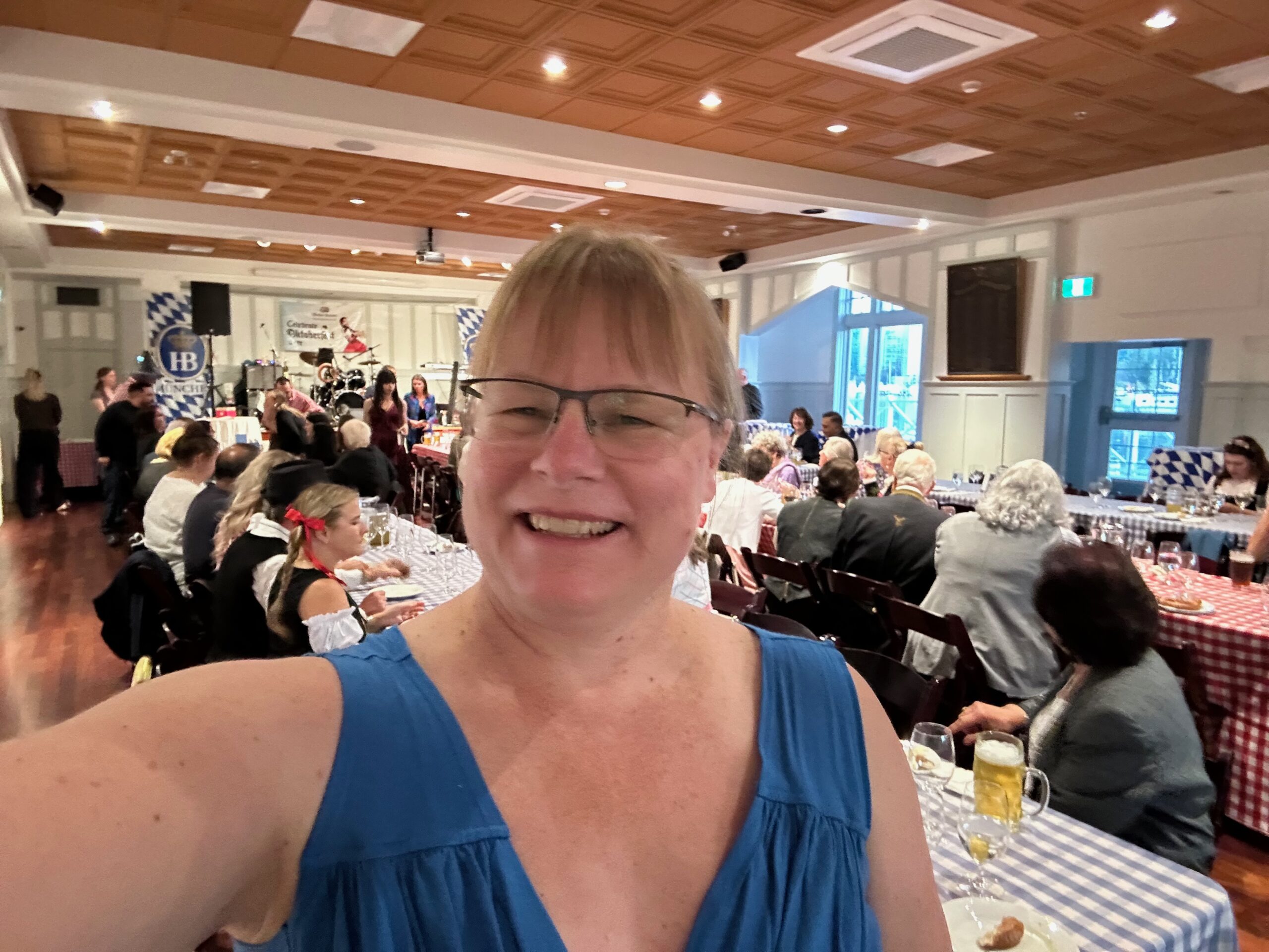 Elke Porter, founder of Westcoast German News, at the Rowing Club