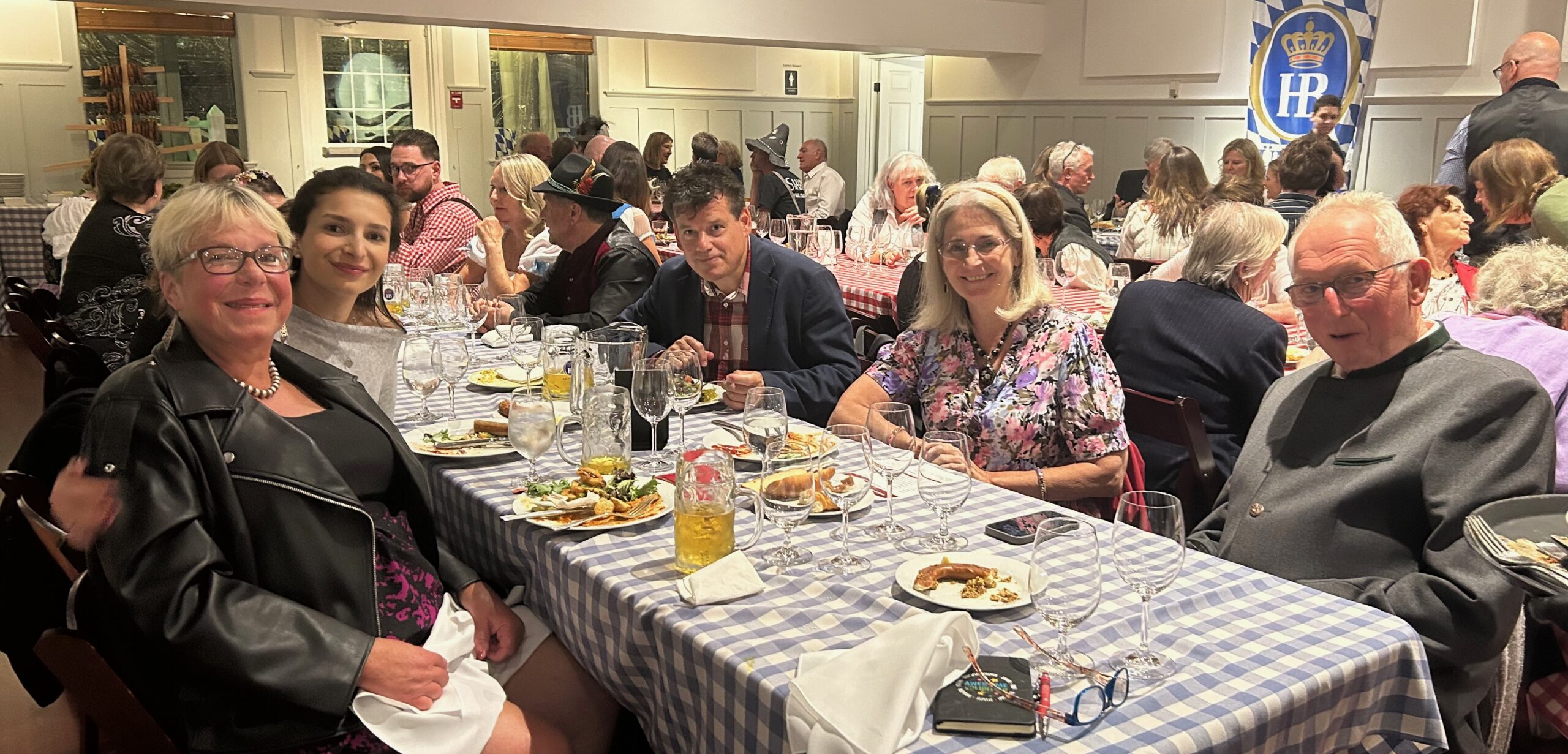 Table full of St. Mark's Church guests.