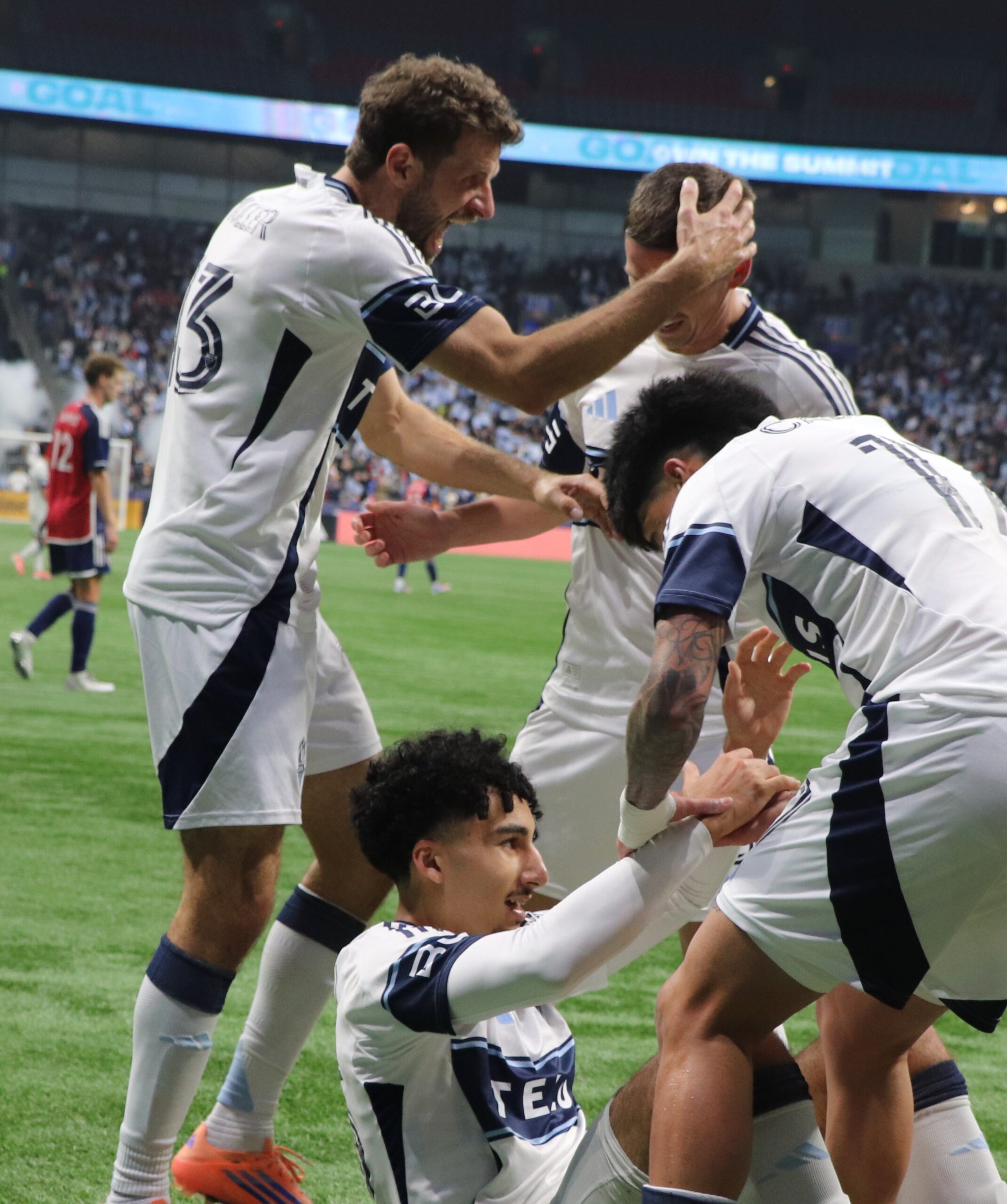 Helping Rayan Elloumi standing back up!