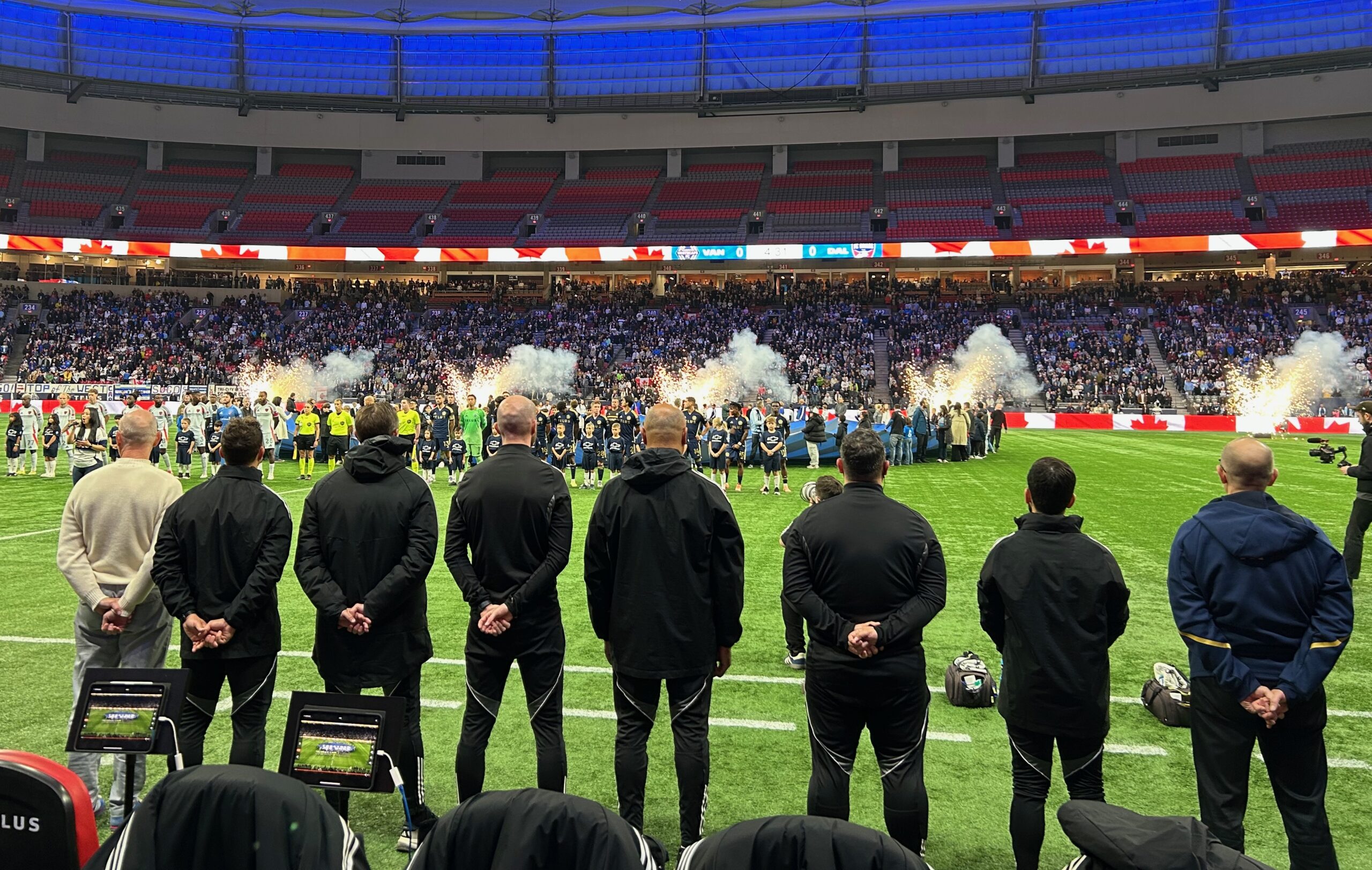 The coaches and bench personnel.