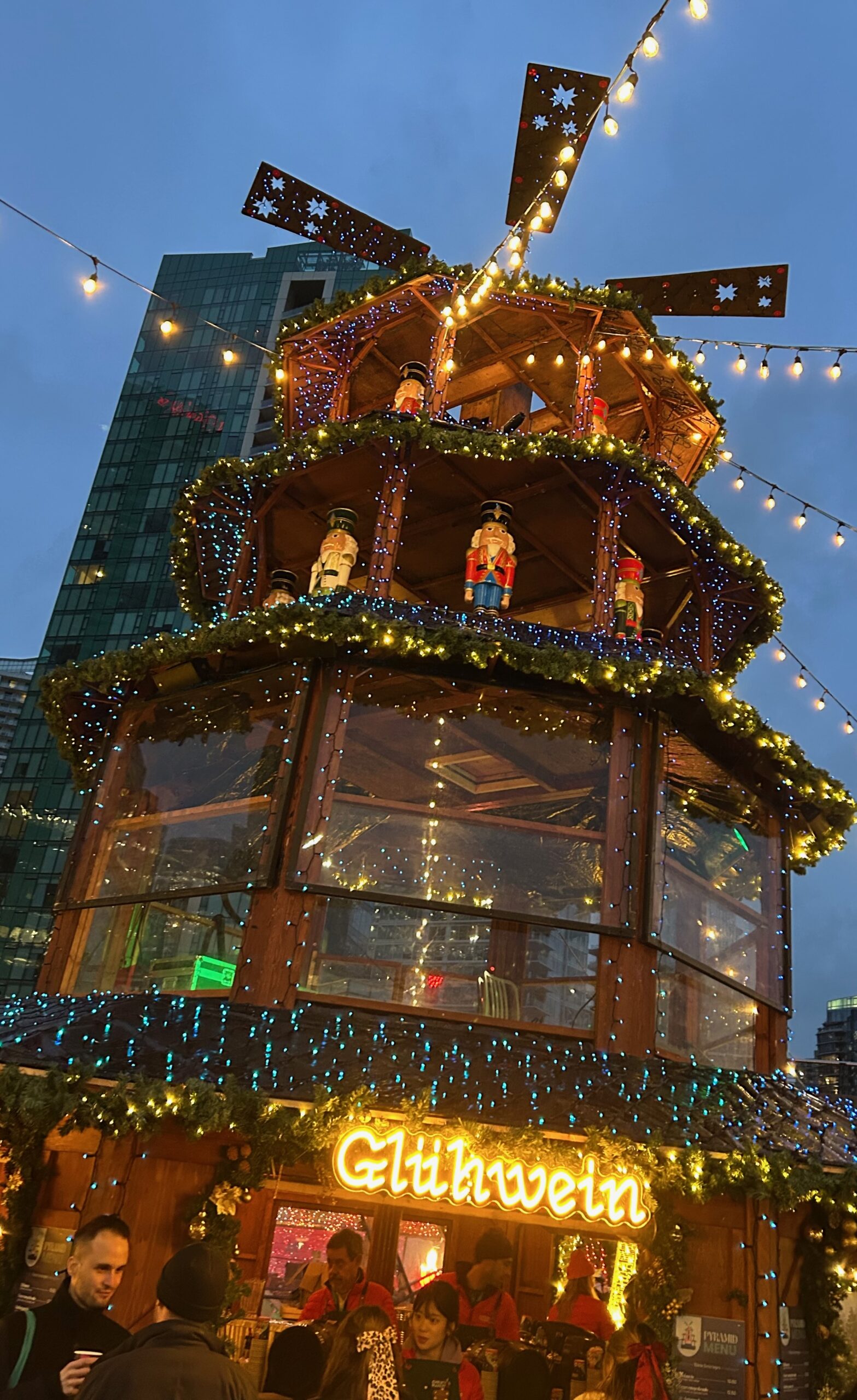 Christmas Pyriamid with Nutcrackers replacing Angels this year + Vancouver Christmas Market