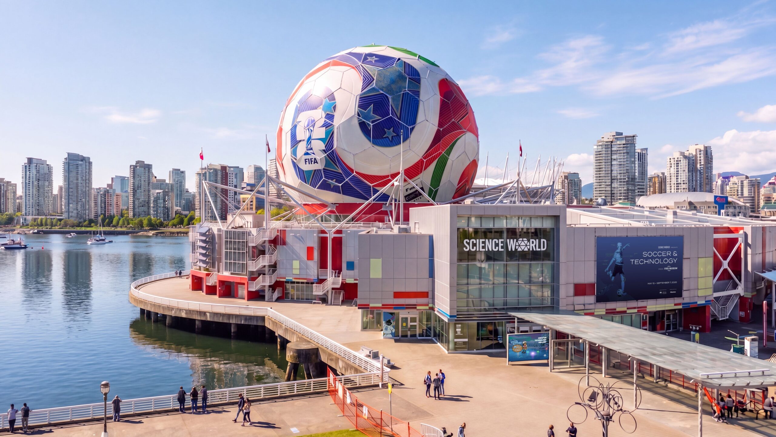 Science World as a Giant FIFA Ball