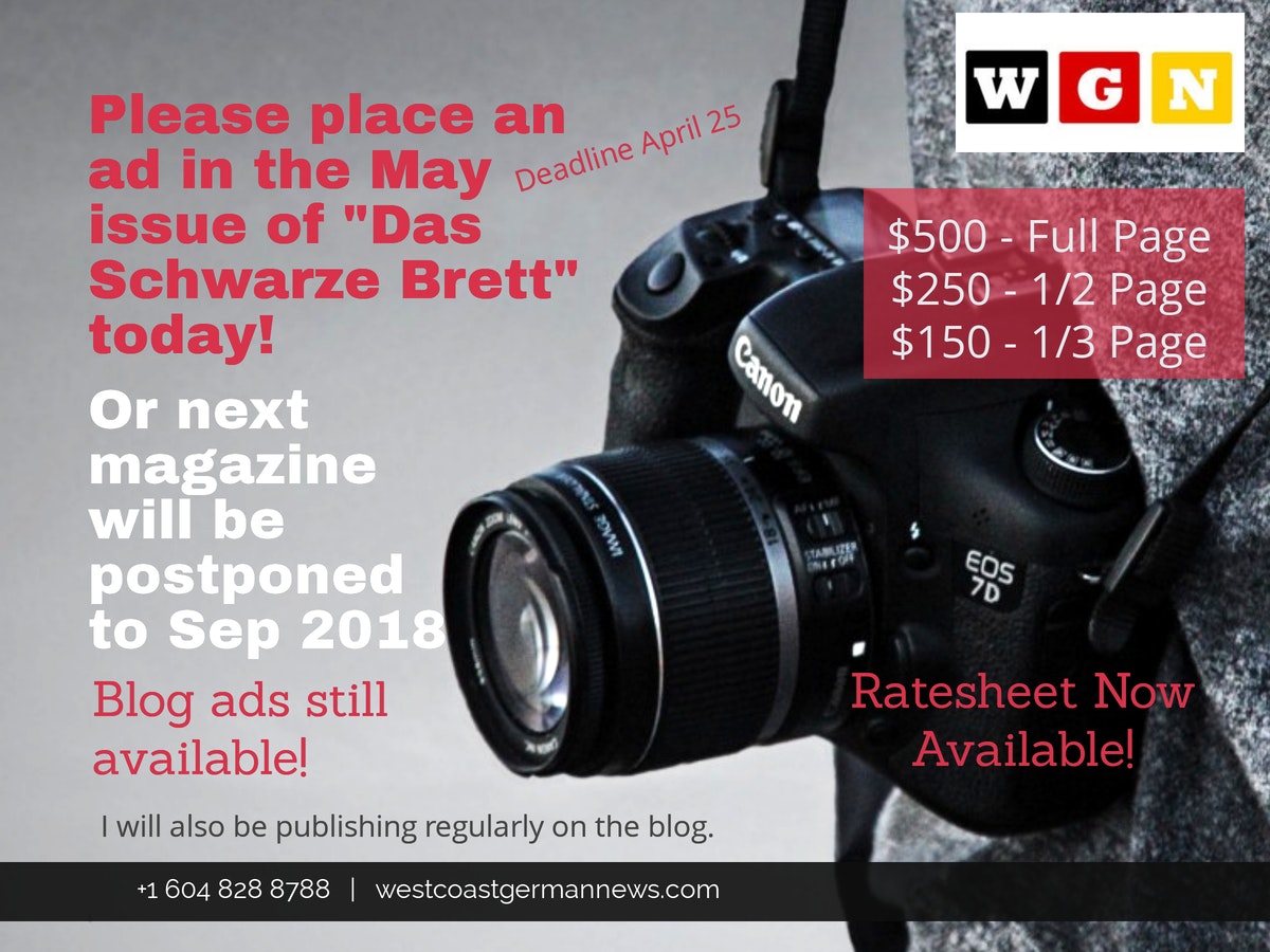 Place an Ad on Westcoast German News
